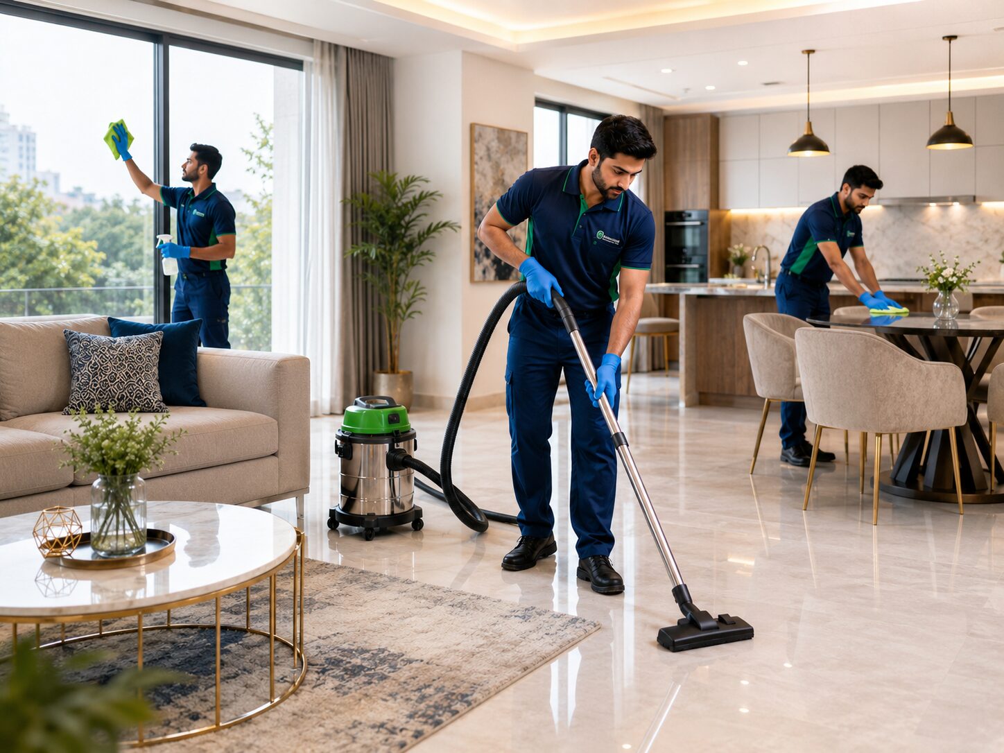 Home deep cleaning in progress